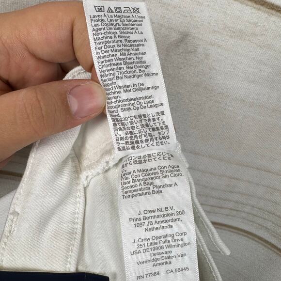J. Crew White Stovepipe Straight Jean in Signature Stretch+ Size 26 - Picture 12 of 15